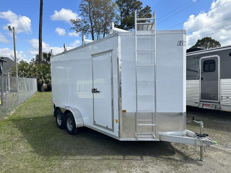 
								2025 EZ-Hauler 7×16 Ultimate Contractors Package Enclosed Cargo Trailer w/ Roof Racks! full									